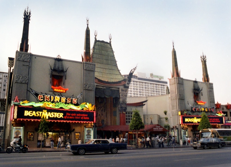 The Beastmaster at the Chinese Theatre on Hollywood Boulevard.